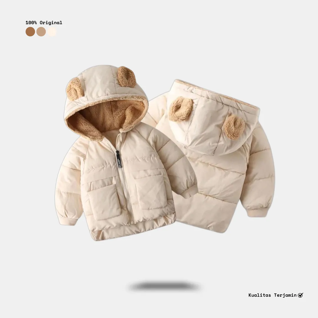 Lovanka Jaket Winter Anak Perempuan Lucu Bahan Taslan Impor Korea Untuk Umur 6bulan-12tahun