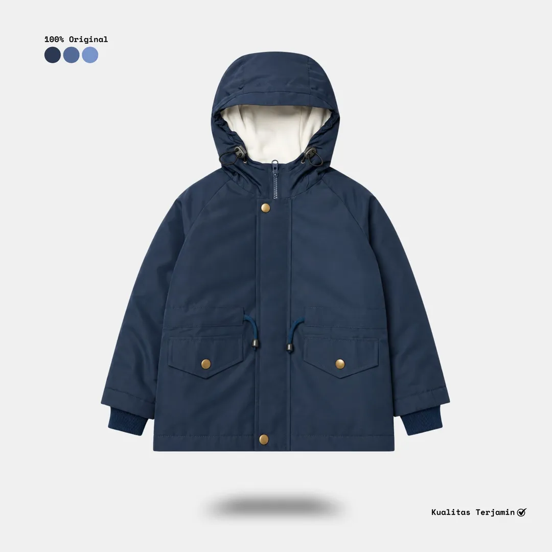 Lovanka Jaket Winter Anak Bulu Sherpa Boy Modern Korean Style Umur 2-12 Tahun