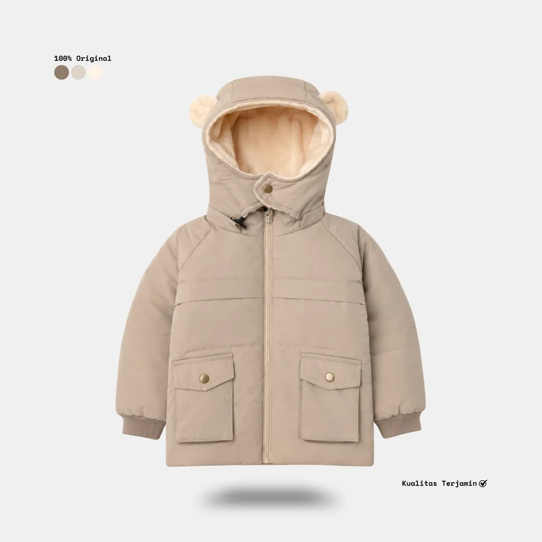 Lovanka Jaket Anak Musim Dingin Bahan Dalam Full Bulu Untuk Umur 6bulan-12tahun