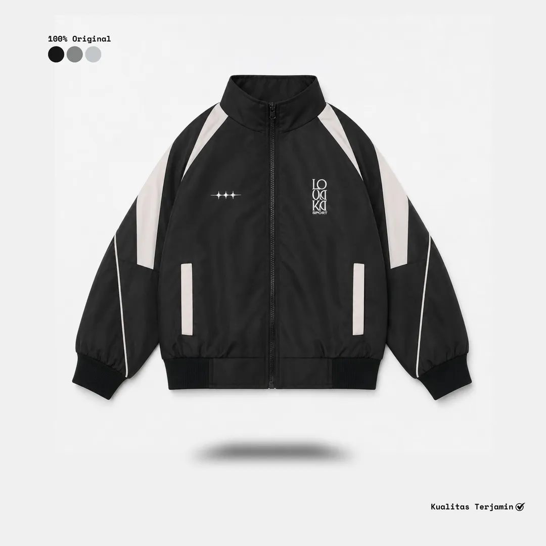 Lovanka Jaket Tracktop Boxy Anak Laki-laki dan Perempuan umur 2-12 tahun